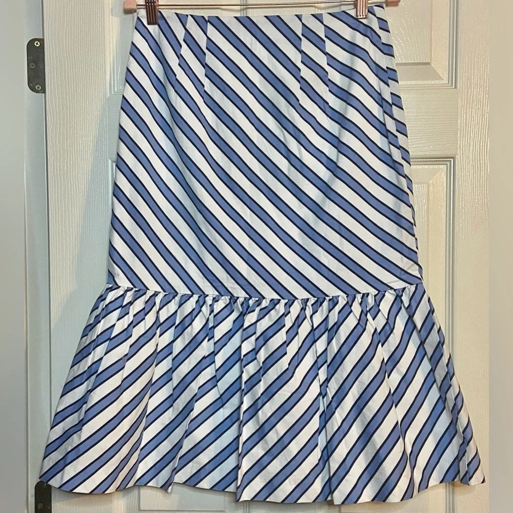 Anthropologie Striped Midi Skirt Size 8 NWT $128